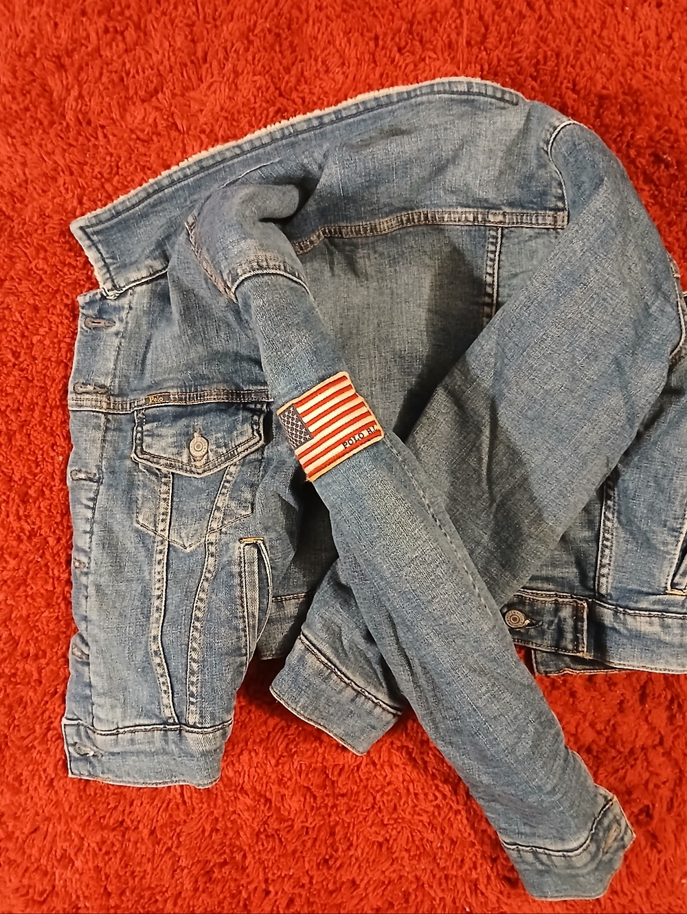 Polo by Ralph Lauren Light Blue Denim Jeans with Flag Patch